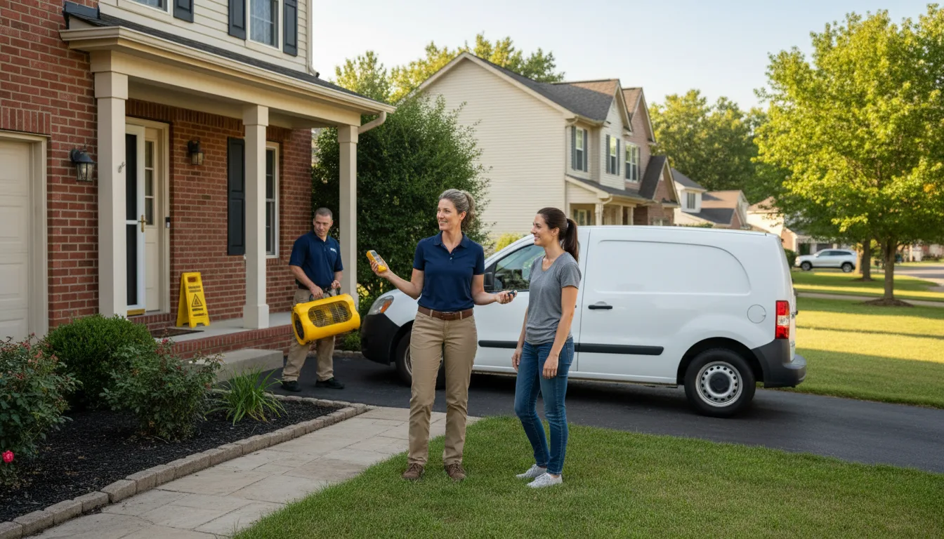 Residential water damage restoration in Only, TN